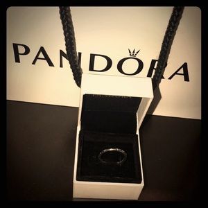 Pandora Droplets Ring, clear cz size 7.5 (56)